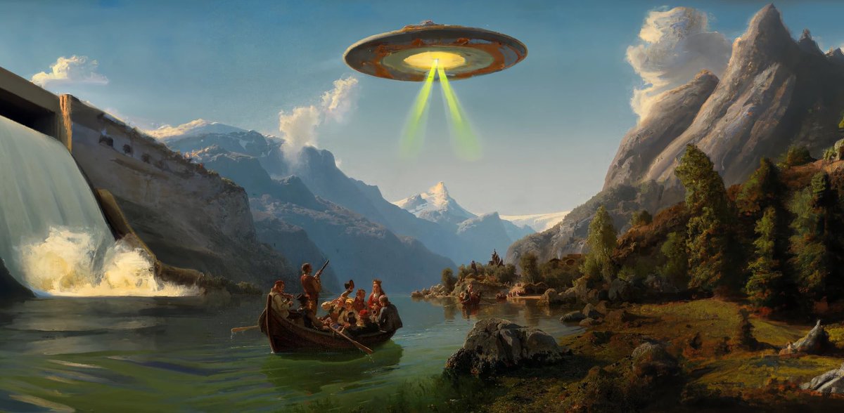 mrkolby's tweet photo. Innerst i Nasjonalmuseet finner vi de mindre kjente versjonene av kjente malerier. For eksempel hele bredden av Tidemand og Gude sin Brudeferd i Hardanger. #dalle https://t.co/m3RyE94OHq