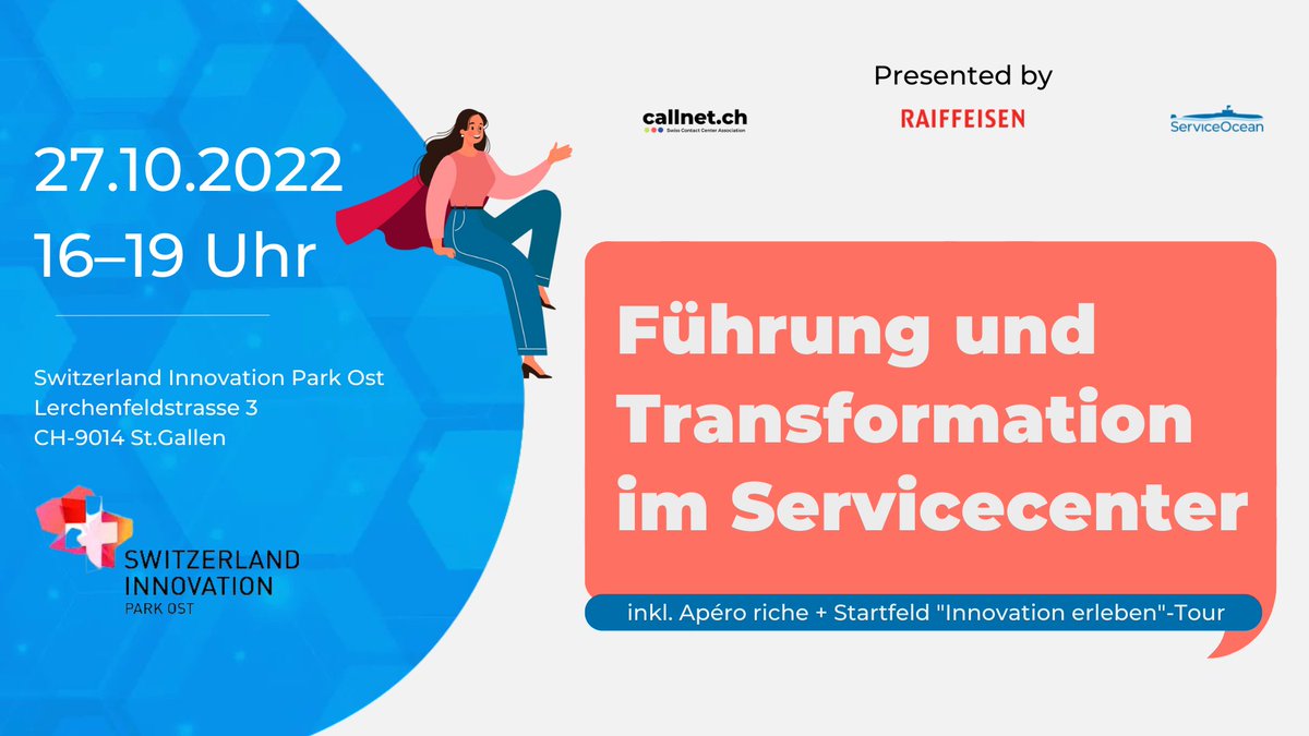 Eine echte Premiere – Zusammen mit callnet.ch veranstaltet ServiceOcean eine spannende Veranstaltung zum Thema «Führung und Transformation im Servicecenter». 

Mehr Infos: callnet.ch/event-f%C3%BCh…