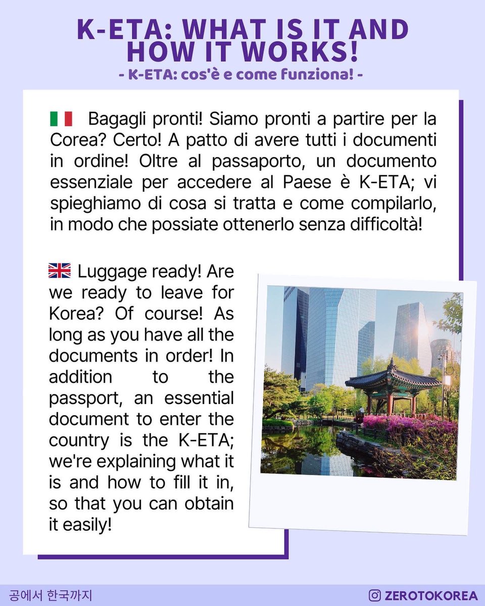 zerotokorea's tweet photo. If you want to visit Korea you should definitely check this post๐๐ป
๐: https://t.co/JfDGa3Qm0K
Did you know about K-ETA before? Are you ready to travel with us? ๐โ๏ธ
#02Kpost https://t.co/6WgSYgJImv