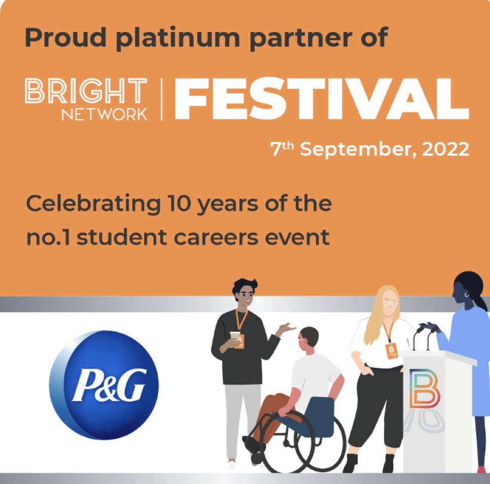 Looking forward to speaking at the @brightnetwork festival next Wednesday to give an overview on the Consumer Goods Sector and the amazing opportunities that exist. We will lift the lid on the biggest secret in grad recruitment. #brightnetwork @PGUK
