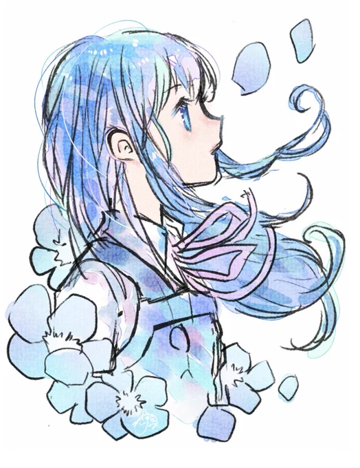 #艦これ版深夜の真剣お絵描き60分一本勝負#艦これ版真剣お絵描き60分一本勝負_20220902フライング参加。朝潮 
