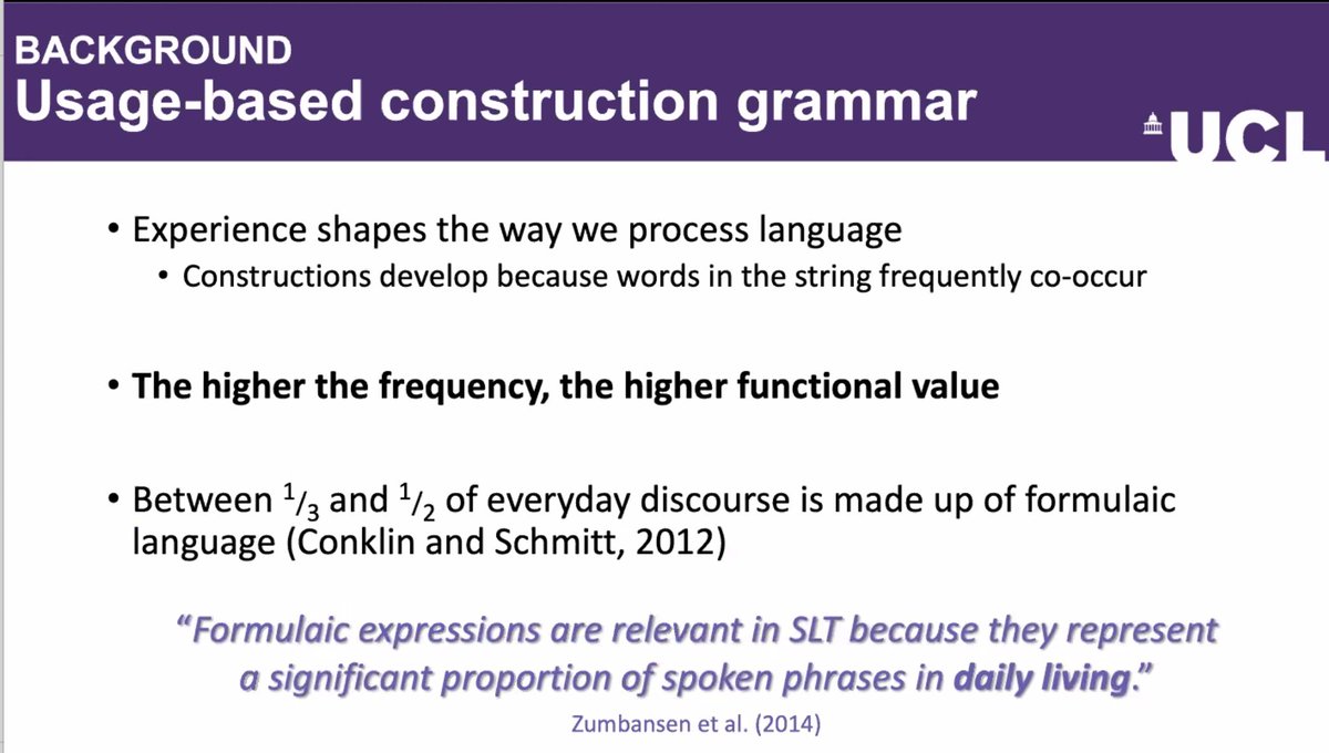 BasAphasia's tweet image. I hope everyone has got their grammar and syntax hats on today! @fern taking us through the pilot study for the UTILISE study. 

Lots of questions about the idea of Trigrams, @Fern_E_Rodgers explaining to delegates beautifully!

#computerbasedtherapy #grammar
