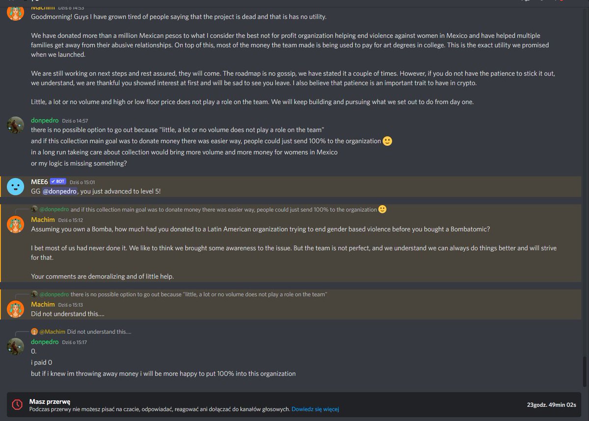 donpedros69's tweet photo. When questions prove too heavy for the @bombatomics
they simply block you. I'll just leave it to your judgement.
@GameStopNFT #GamestopNFT #nft #lrc #gme #loopring #bombatomics https://t.co/3AiVuve8a3