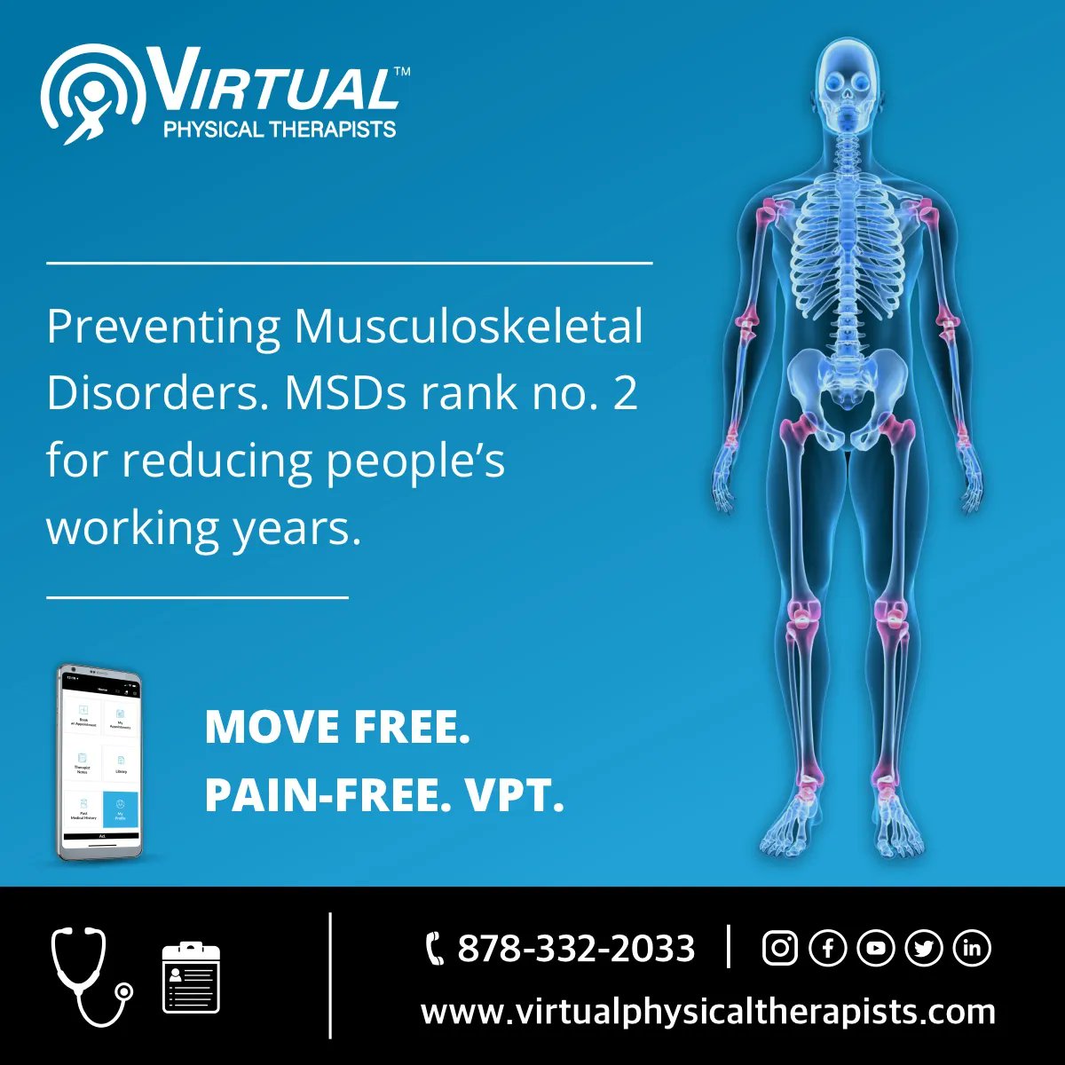 VirtPhys's tweet photo. Injuries or disorders of the muscles, nerves, tendons, joints, cartilage, and spinal discs. All these are musculoskeletal conditions that can be easily treated as soon as symptoms start. https://t.co/hMZCTOfq5a

#msd #musculoskeletal #disorders #muscles #bones #relief #recovery https://t.co/H5dpEe8B4u