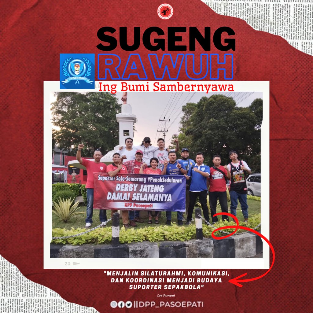 DPP_Pasoepati's tweet photo. Sugeng Rawuh ing bumi Sambernyawa Semarang Fans @PanserBiruTweet & @Snex2005 #PenakSeduluran #Pasoepati #Panserbiru #snex2005 https://t.co/FOah8Kqn2w