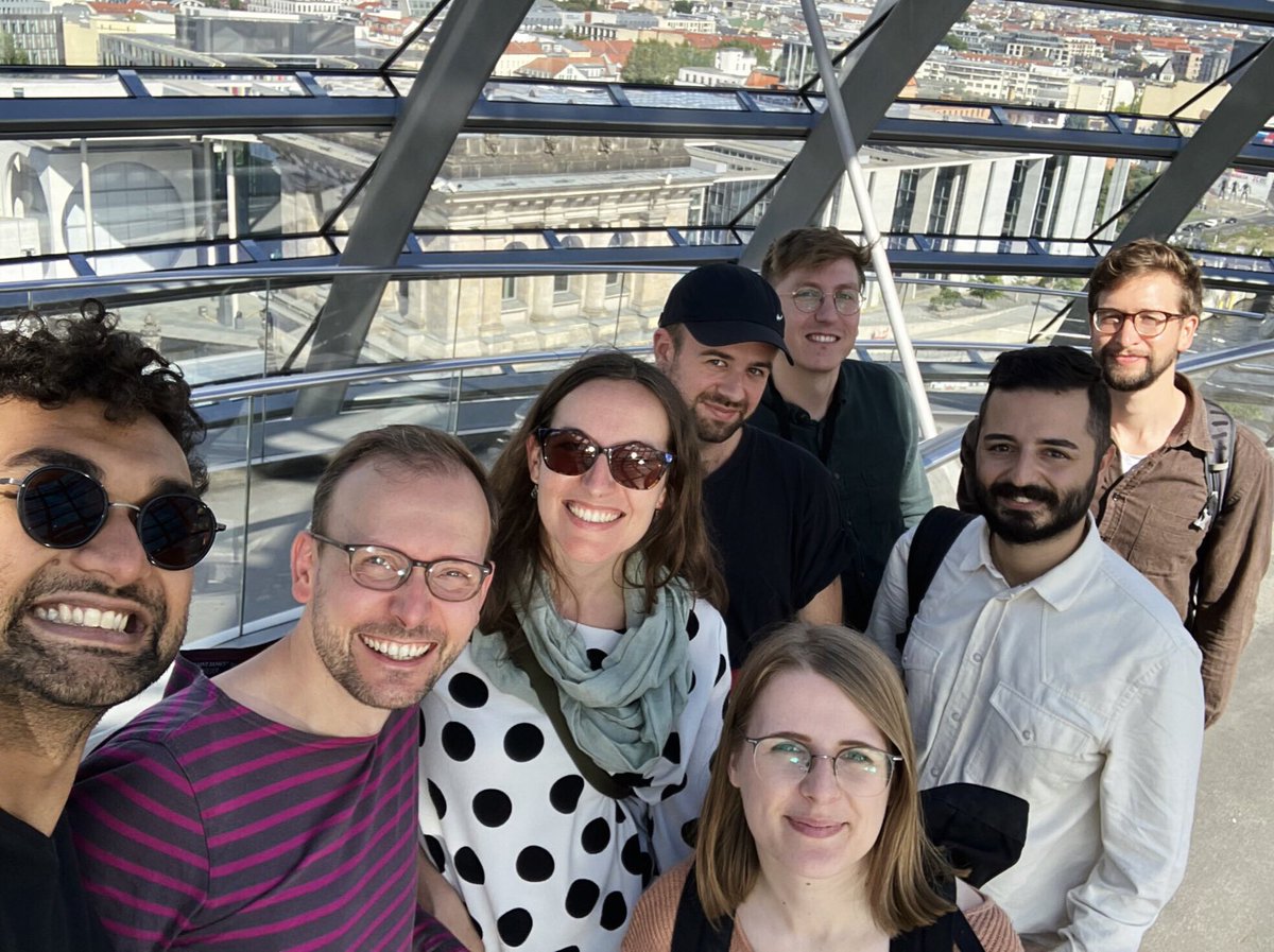 MHahn_BLN's tweet photo. We welcomed the 2022 cohort of the Berlin Graduate School for Global and Transregional Studies this week. About half of them are in this picture taken on our last stop atop the Bundestag. I’m sure they‘ll bring great perspectives to the discussions at @scriptsberlin. https://t.co/UY6dQEmaxW