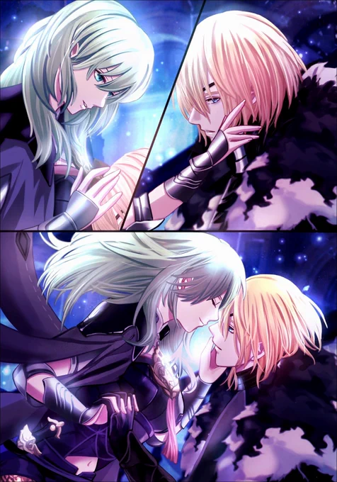 Azure Moon久々に風花をプレイしたらやっぱりディミレス好きだなーと思った 感想絵(?) #dimileth 