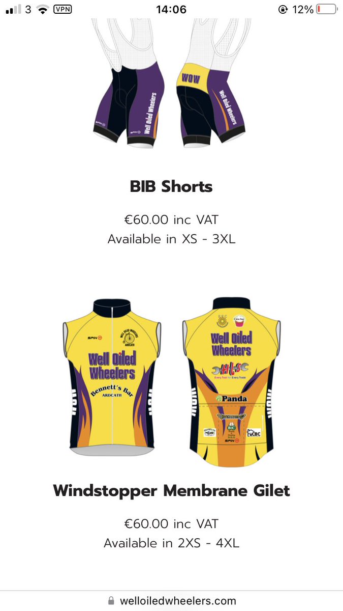 We will have club attire available to purchase before tomorrows spin
