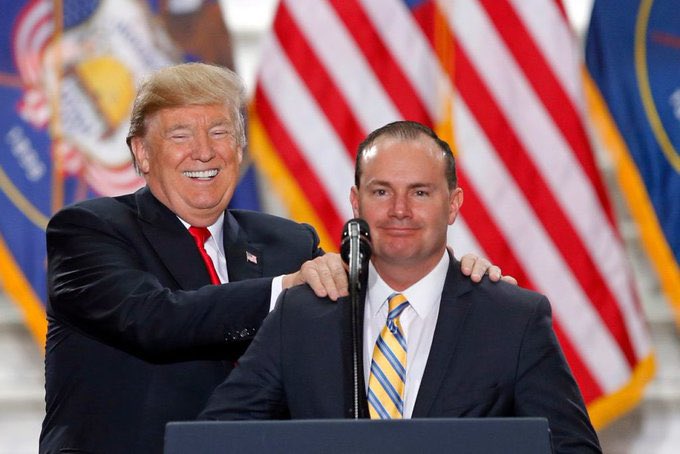 KaelWeston's tweet photo. MIKE LEE (“rank democracy”“please tell me what I should be saying” “Capt Moroni Trump” etc.) https://t.co/nfGJ8TgOFX