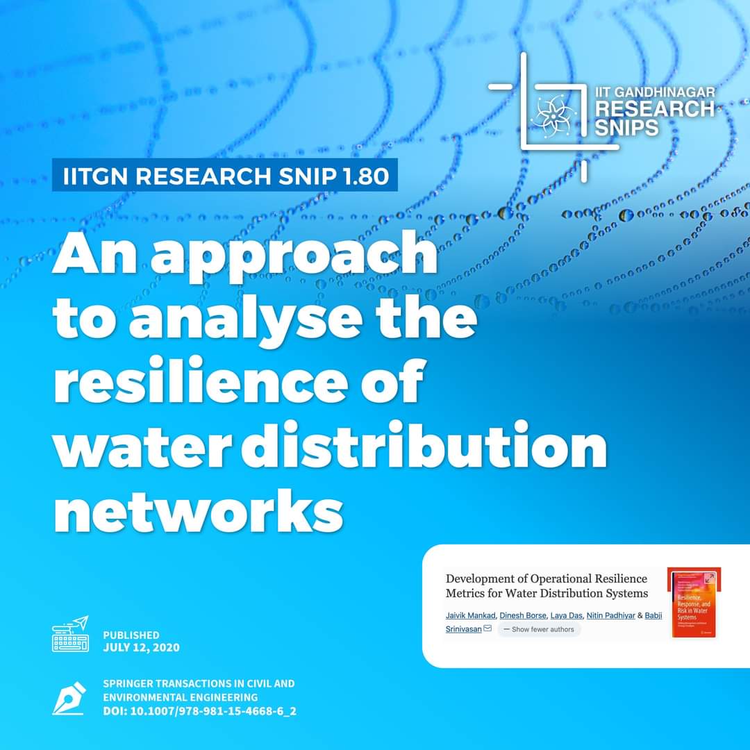 IIT Gandhinagar on Twitter "IITGNResearchSnips 1.80 Water