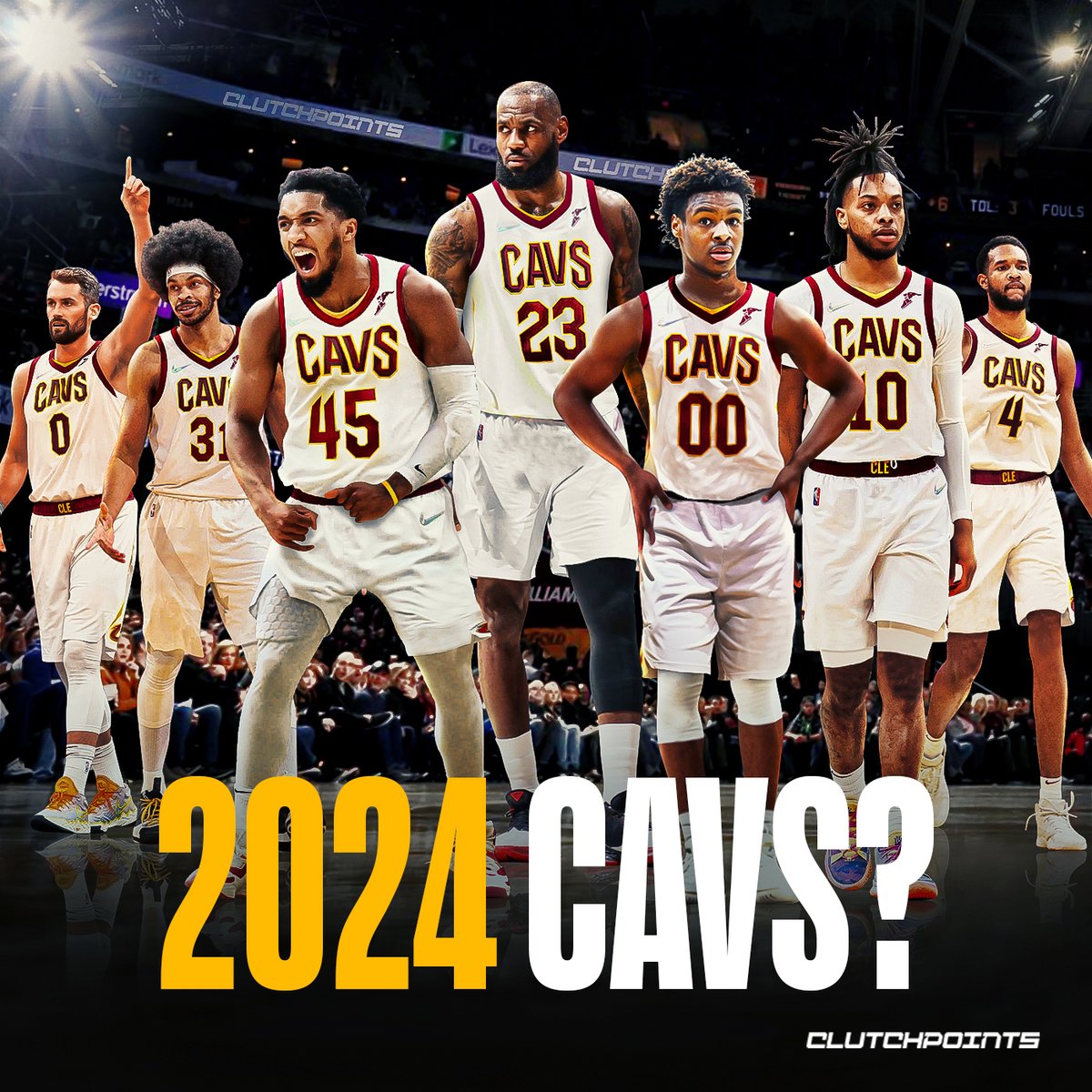 ClutchPoints's tweet photo. Here before it *probably happens.

Will this Cavs roster be a championship-caliber team in 2024? 🤔 https://t.co/DpIN1CMoQR