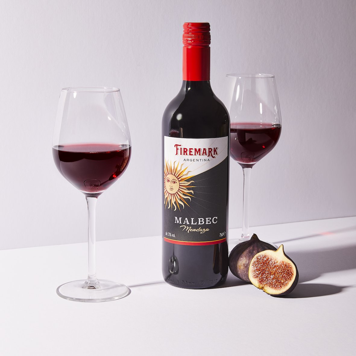 Incorporating the sun into the Firemark Malbec label design reflects the Argentinian flag. The use of gold foil &amp; bold colour gives shelf stand out

#BeyondTheLabelDesign #branddesign #labeldesign #brandidentity #designproject #WSETaccreditedteam #strategy #creative #design