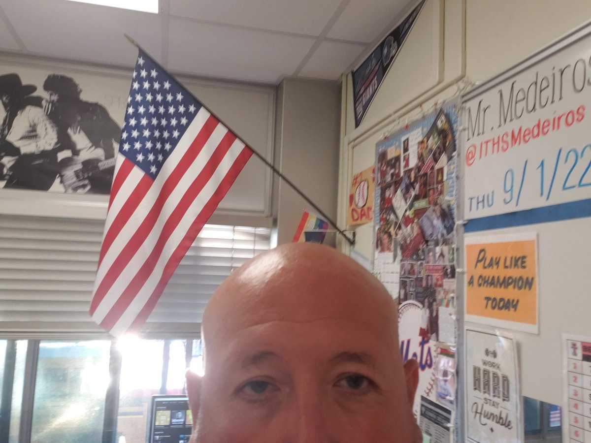 ITHSMedeiros's tweet photo. Twentieth first day at @IslandTreesHS yesterday. This one may have been the toughest one yet. Need to recapture some mojo, but it's been hard. However, great to see some new faces to boost my spirits. Have a great year everyone! #welcomebackIT #firstdayofschool https://t.co/cBl4Y9VFDx