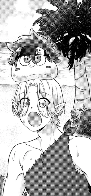 トロスラクエスト♾🍖🍮アンソロ( @torosura8 )参加させていただきました!!!!!
私は水浴びに行く二人を描きました〜!7Pです!
よろしくお願いします〜!🙇‍♀️❄️🌺 