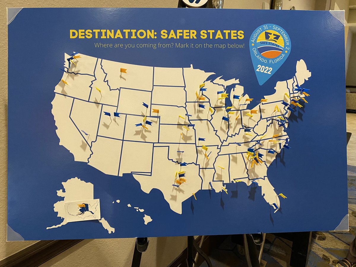 From coast to coast injury and violence prevention professionals are creating safer states. What a fantastic three days of learning and networking! Can’t wait to see everyone in Denver in 2023! #safestates22