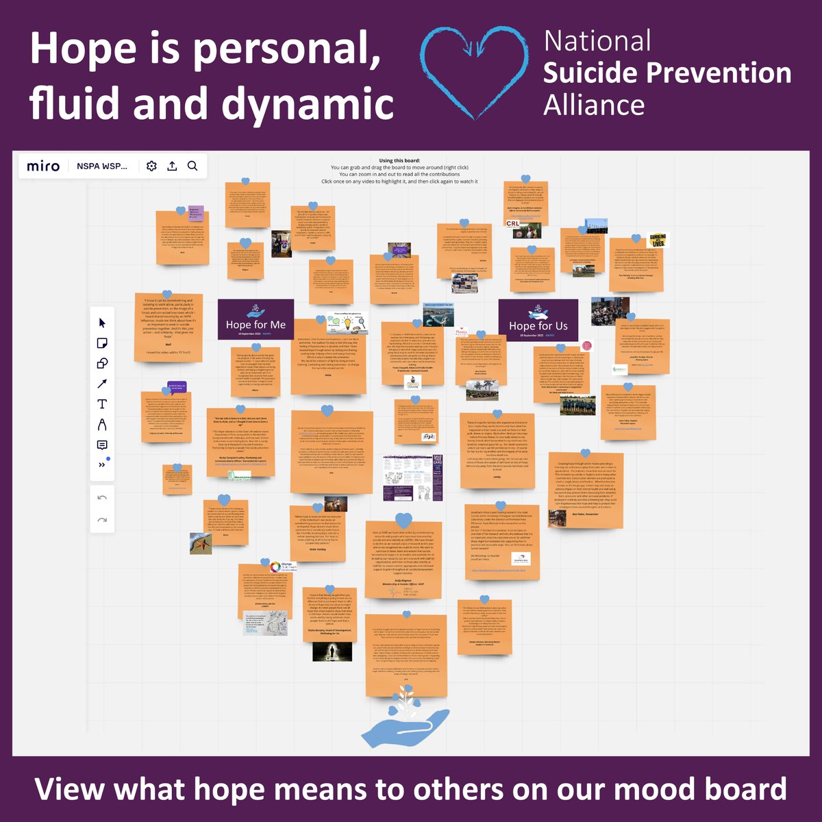 There is no one path to hope in #SuicidePrevention. It can look and feel different to everyone and the actions we take are personal &amp; individual. <a href="/NSPA_UK/">National Suicide Prevention Alliance</a> asked people to share how they create hope when they’re going through a tough times. Explore here: bit.ly/HopeMiro
