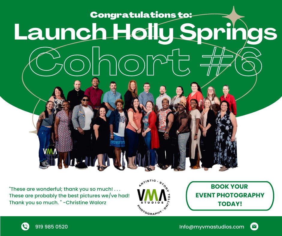 VMAphotographystudios (@myvmastudios) on Twitter photo Read what Christine wrote about our work for Launch Holly Springs Last night.  Do you know a company or an event producer that needs event photography?  Please share our name with them! Social media: @VMAstudios. Read what Christine wrote about our work for Launch Holly Springs Last night.  Do you know a company or an event producer that needs event photography?  Please share our name with them! Social media: @VMAstudios.