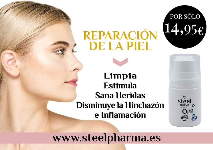 SteelPharma's tweet photo. #Repara tu #piel con #OZONE #REVITAL #OIL de @SteelPharma. 
Disfruta de las propiedades de un #cosméticoNatural, enriquecido por el #Ozono y el #AceitedeOliva #VirgenExtra. ¡Toda una #revolución en la #cosméticanatural!.#aceiteozoneizado #serum #alergiascutaneas #farmacias #salud https://t.co/zIwtlv7Gb3