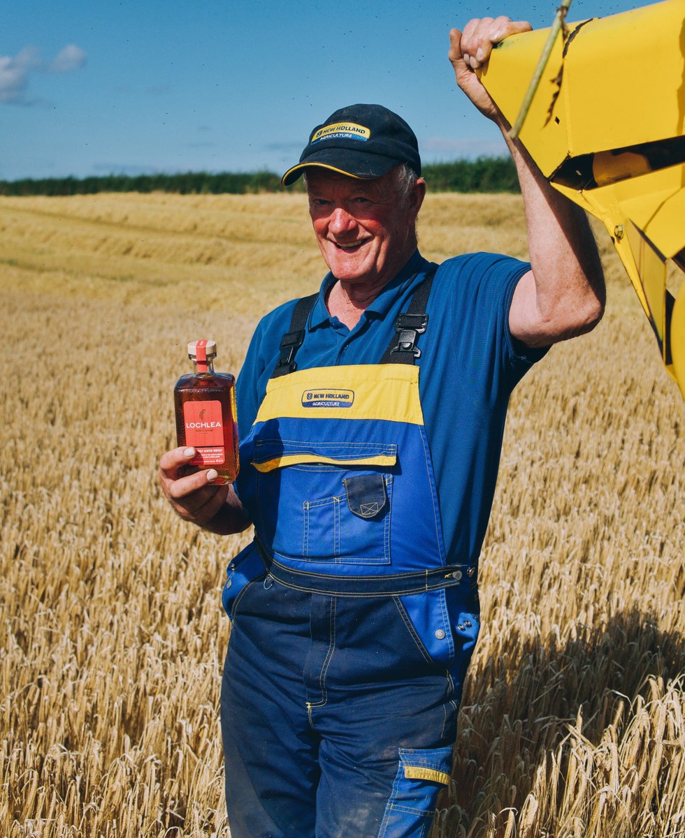 We asked Jim to jump out of the combine quickly to give you a sneak peek at Lochlea 'Harvest Edition' (First Crop)!

We've chosen an ashy, coral red label to reflect the summer sunsets and Ayrshire soil, which changes colour to a deep red hue once the barley has been harvested.