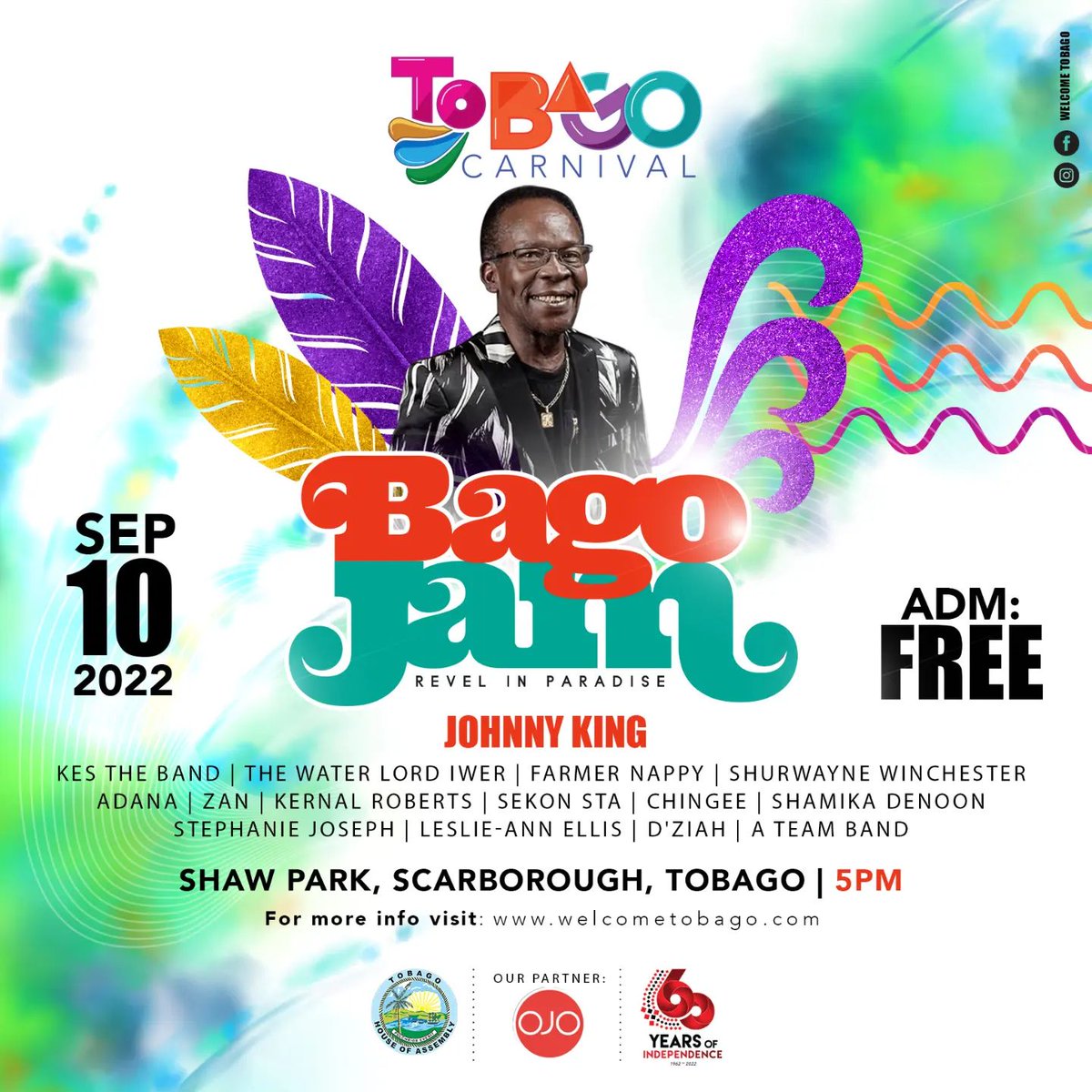 DTACITHA's tweet photo. We're officially in September and we're gearing up for the OFFICIAL public launch of the Tobago October Carnival 'Bago Jam' on Sept. 10th, 2022.
Let's meet the cast!
#WelcomeToBago #WelcomeToBagoCarnival #TobagoCarnival #TobagoCarnival2022 #ToBagoWeGo #CarnivalSweetLikeTobago https://t.co/JCCk5ZXalg