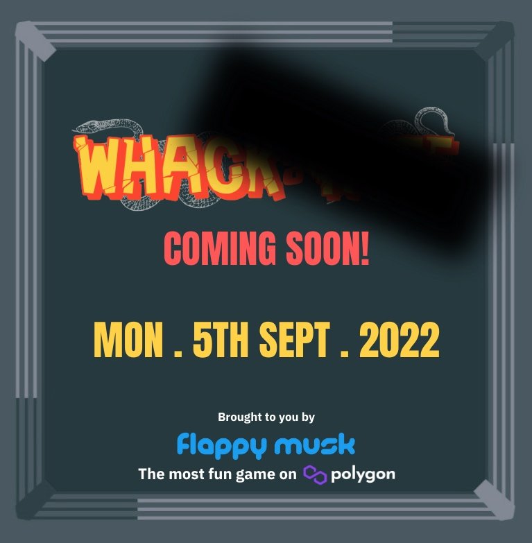 FlappyMusk's tweet photo. 🚨NEW GAME RELEASE🚨

27 days, 25k+ plays and so much fun, love &amp; MATIC💜 later, we're finally (almost) ready to launch our 2nd game! 🍻🥳🎮

Can you guess who we're meme-ing this time? First person to comment the right answer and RT wins 5 MATIC! 🚀 https://t.co/b31jNJUDkh