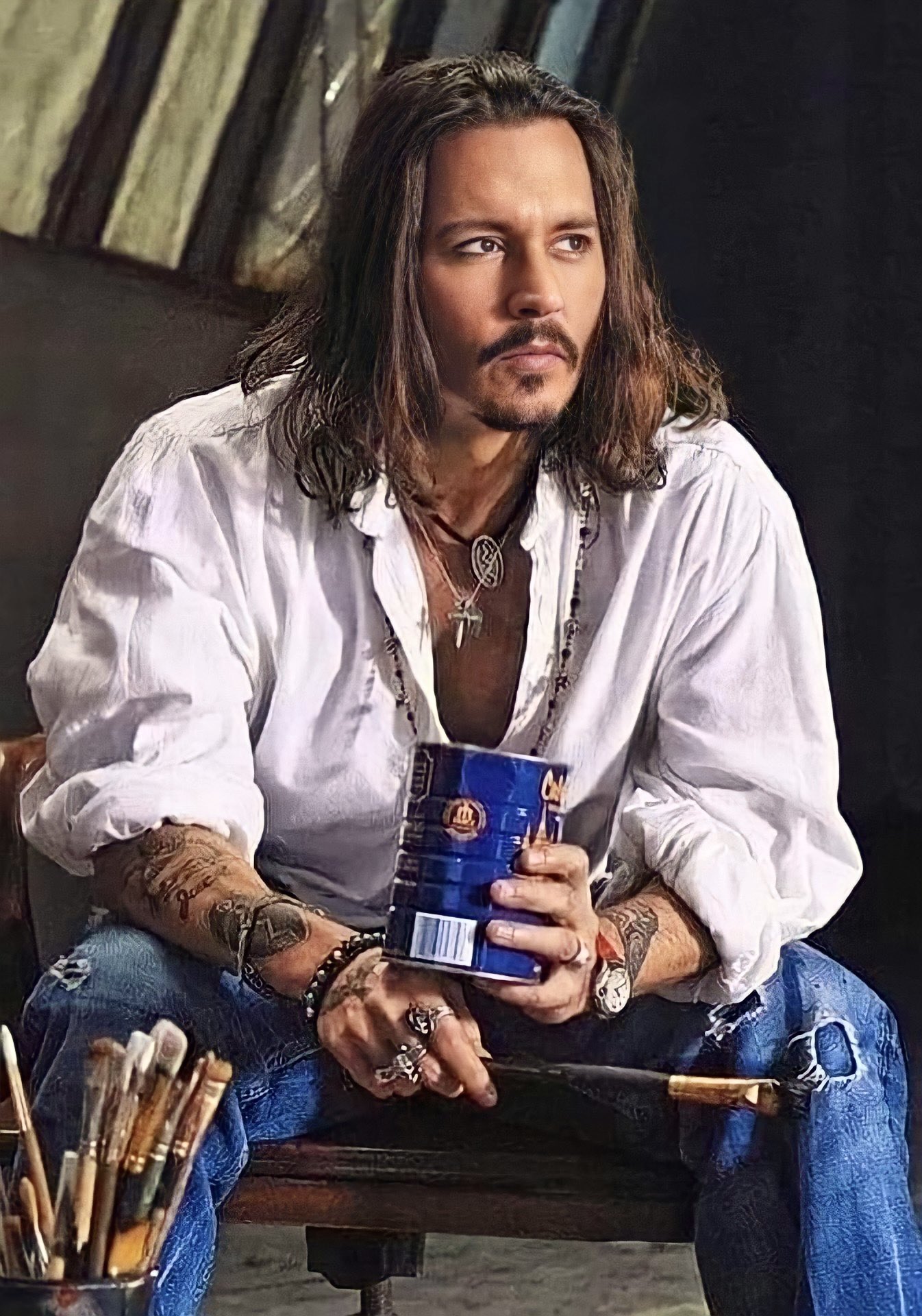 Johnny Depp long hair