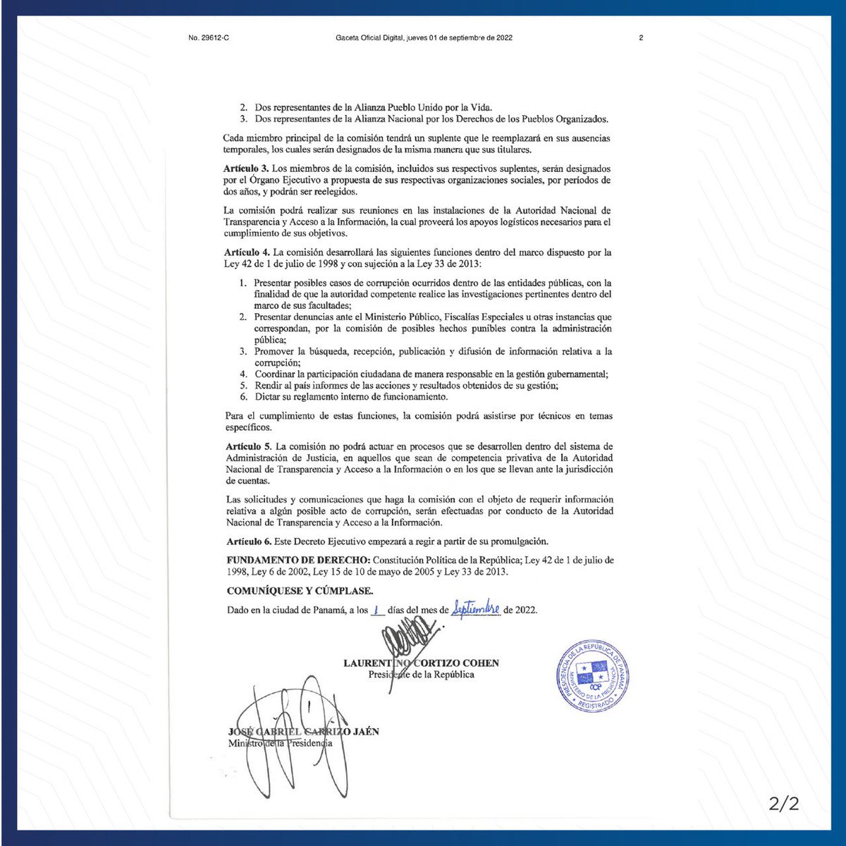 Nito Cortizo tweet media