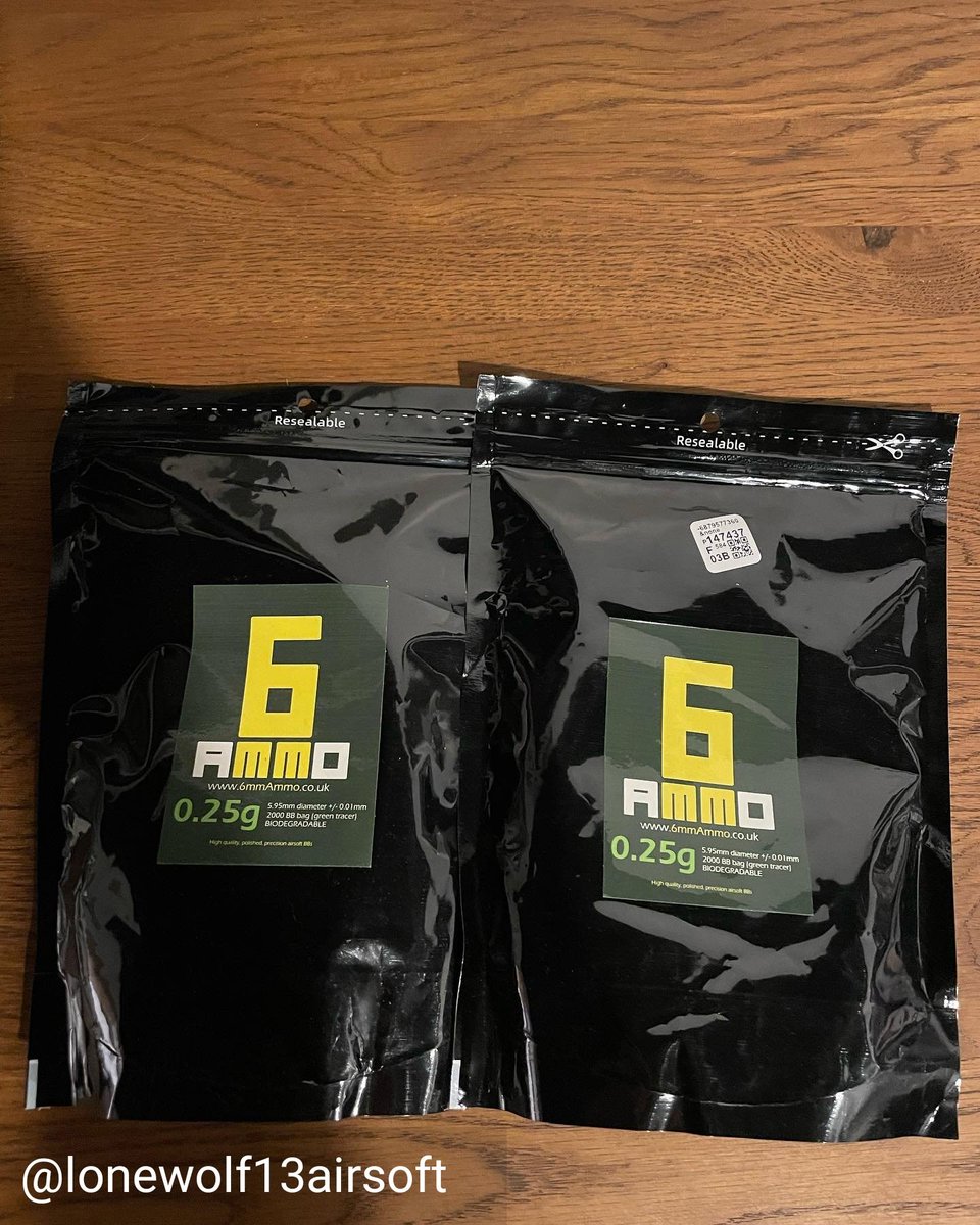 6mmAmmo's tweet photo. #repost @lonewolf13airsoft
Another great delivery and restock of BBs from @6mmammo.co.uk

#airsoft #airsoftUK #UKairsoft #airsoftEurope #airsoftWorldwide #airsoftInternational #airsoftGlobal #softair #BBs #pewpew #pewpewpew https://t.co/HUvh20cQXd