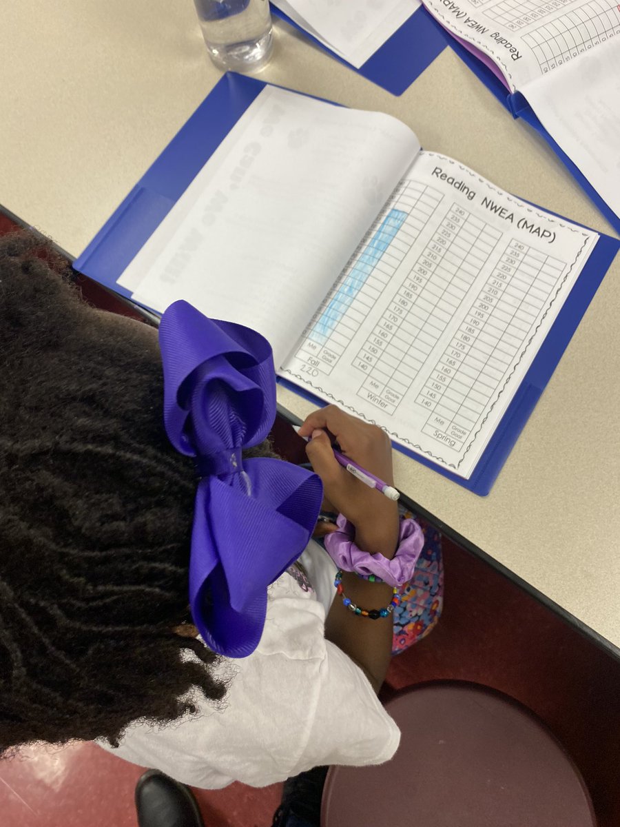 JustMs_Cope's tweet photo. Student agency in ACTION‼️‼️ Our scholars are taking ownership of their DATA, setting goals,
reflecting and planning to make a change. #WeCanWeWill @PruittQuentina @EFLULeads @PeytonForestES @APSPeytonForest @drkalag @IPeytonforest https://t.co/oQv2UuIo5S
