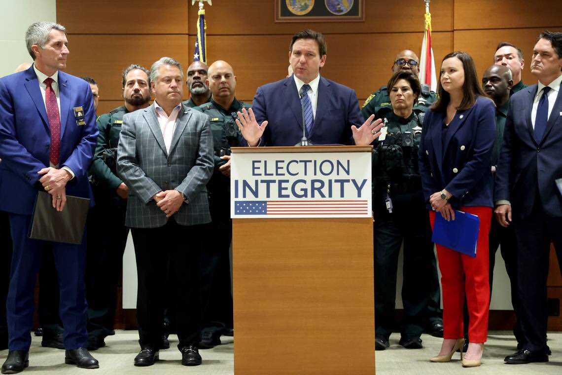 QRartguide's tweet photo. Florida told them they could vote, then arrested them for it. Could DeSantis care any less? | Editorial 
https://t.co/KOfKxhoT8F https://t.co/c3OdzMqorP