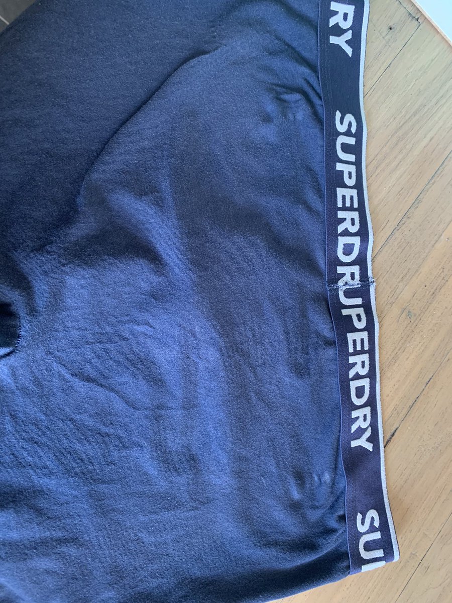 CeejayCara's tweet photo. Just noticed when getting the washing in my sons pants vs my husbands.  @Superdry #superdry guess whose are whose 😂😂 superduper vs superdruper https://t.co/QNXDmV2ah0