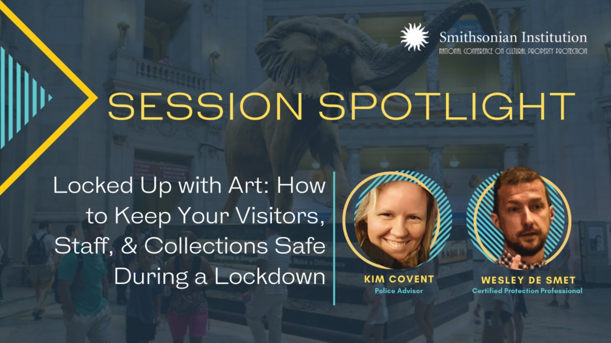 How can museums successfully execute a lockdown procedure facing external threats to their visitors, staff, and art collections? Join @kimcovent and @wesley_de_smet at NCCPP to learn more! #NCCPP2022 #culturalpropertyprotection Register here: natconf.si.edu