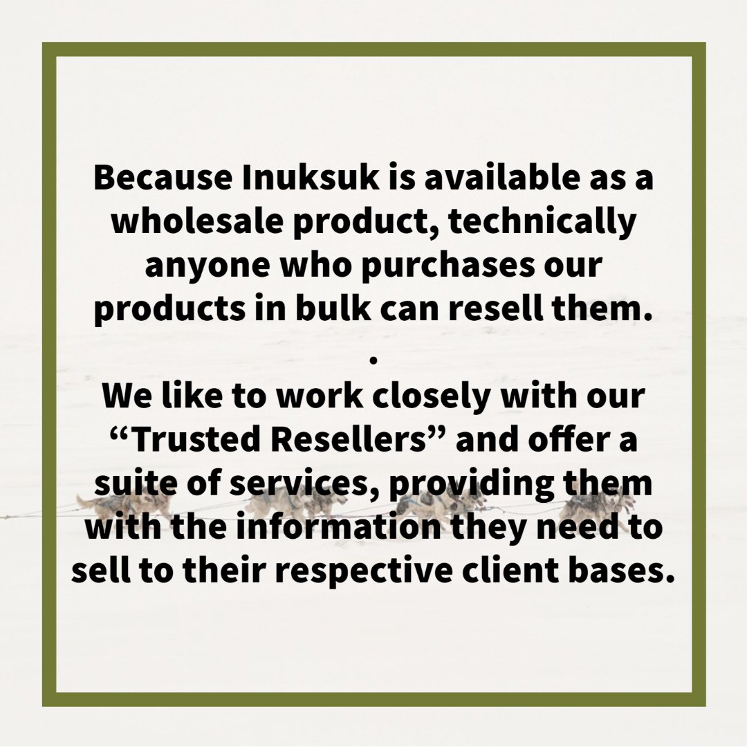 Can anyone resell Inukshuk?

Because Inuksuk is available through a wholesale strategy, technically anyone who purchases our products in bulk can resell them.