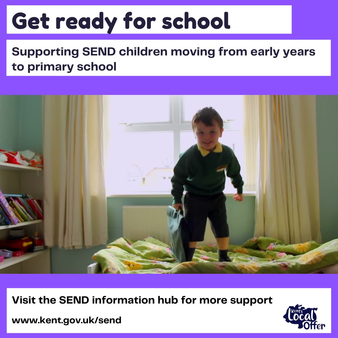 Children with SEND may find starting a new school difficult. It's a good idea to help prepare them for the first few weeks. Visit the SEND information hub to read advice from schools - loom.ly/Lpl0ols #SendInformationHub #KentSend #SpecialEducationalNeeds #LocalOffer