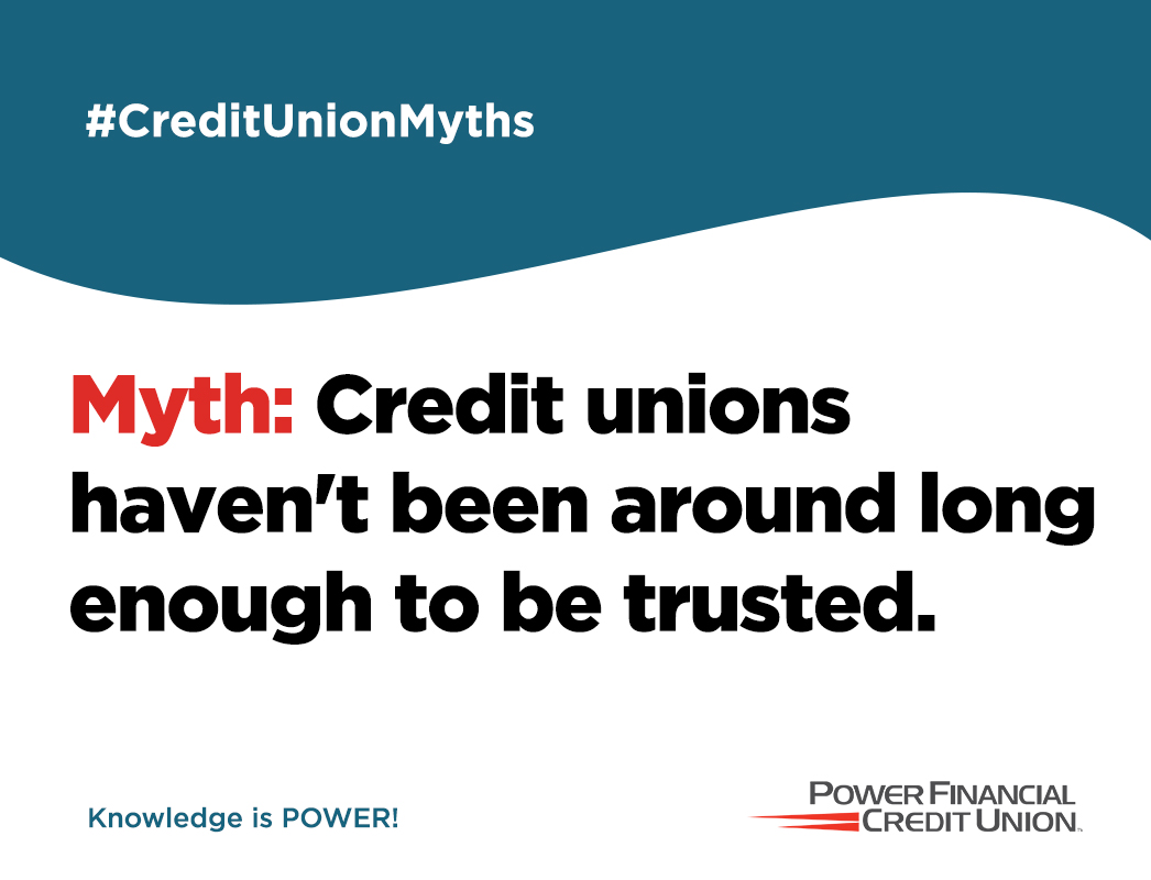 AllanPrindleCEO's tweet photo. Credit unions have existed for over 100 years, to promote smarter spending and better financial practices. For over 70 years, Power Financial Credit Union has treated its members like family, empowering them with personalized financial solutions. #CreditUnionMyth https://t.co/8SOllc94jE