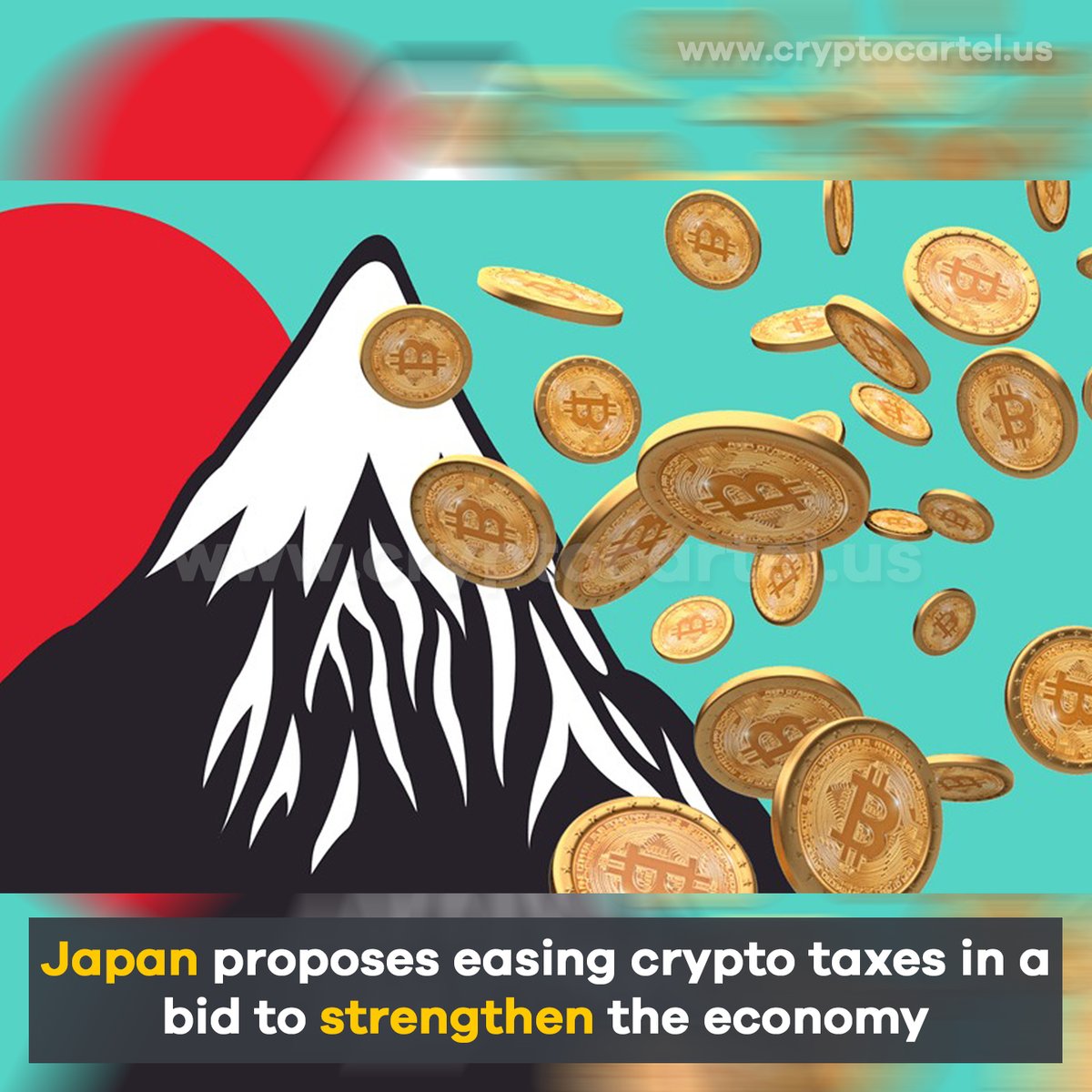 cryptocartel_us's tweet photo. Japan’s regulator, the Financial Services Agency (FSA), is proposing easing the corporate crypto tax in the country to strengthen the economy in line with Prime Minister Fumio Kishida’s vision #japan  #japanese #financialplanning #economy #cryptoworld #cryptocartel_us https://t.co/i2sgy2Hlwc