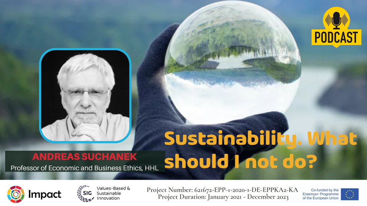 Sustainability. What should I not do?

Presentation by Prof Dr Andreas Suchanek, Professor of Economic and Business Ethics at HHL in Leipzig. Listen to the podcast at buzzsprout.com/1774837/112481….

#ERASMUS #impact #sustainability #ethic #innovation #responsibleinnovation