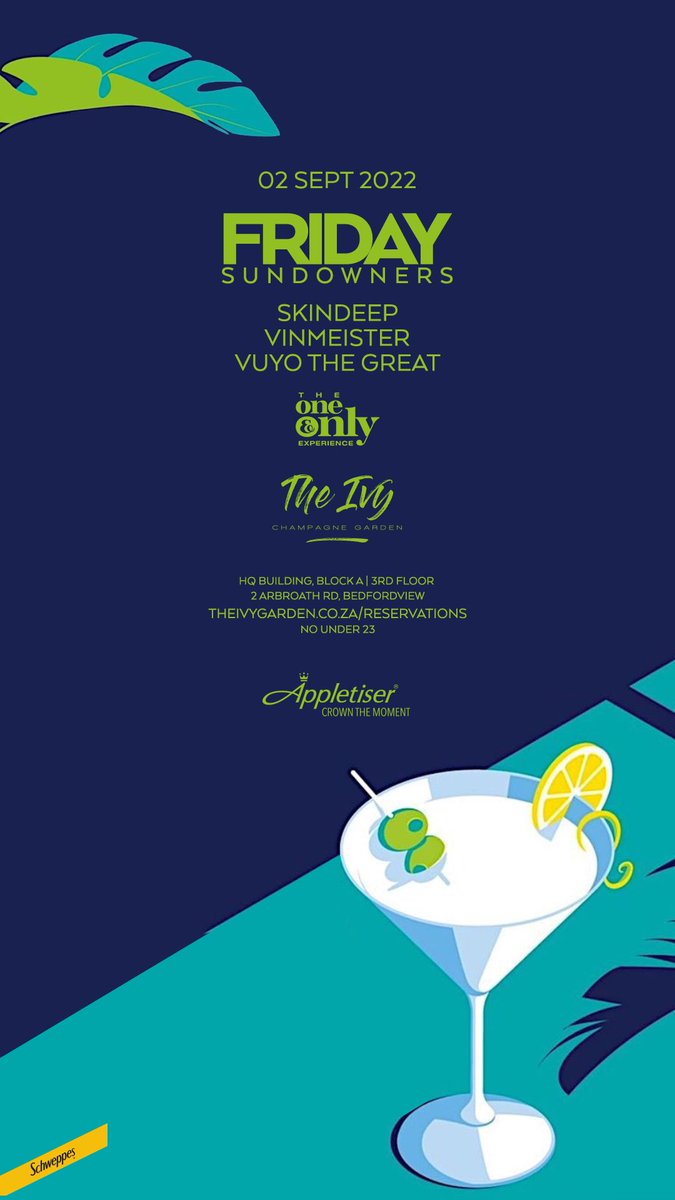 VuyoTheGreat's tweet image. Playing opening set tonight for a change… 18:30 let’s rock😁😋

@SkindeepJD &amp;amp; @vnmstr taking it to the top after me🚀

#FridaySundowners #TheOneAndOnlyExperience