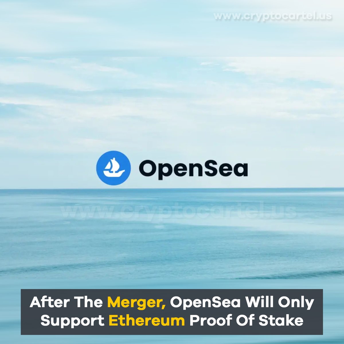 cryptocartel_us's tweet photo. Existing NFTs on the Ethereum Proof-of-Work chain will no longer be supported on OpenSea after the Merge.
A number of crypto and NFT platforms have already begun preparing for the Merge.
OpenSea competitor LooksRare is also taking the same stance.
#nfts #opensea #ethereum https://t.co/XIbjOATl8Y