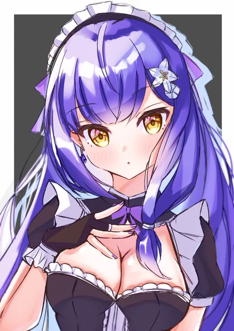 ミステリアスな清楚系メイドちゃん!約8時間#オリジナル #イラスト 