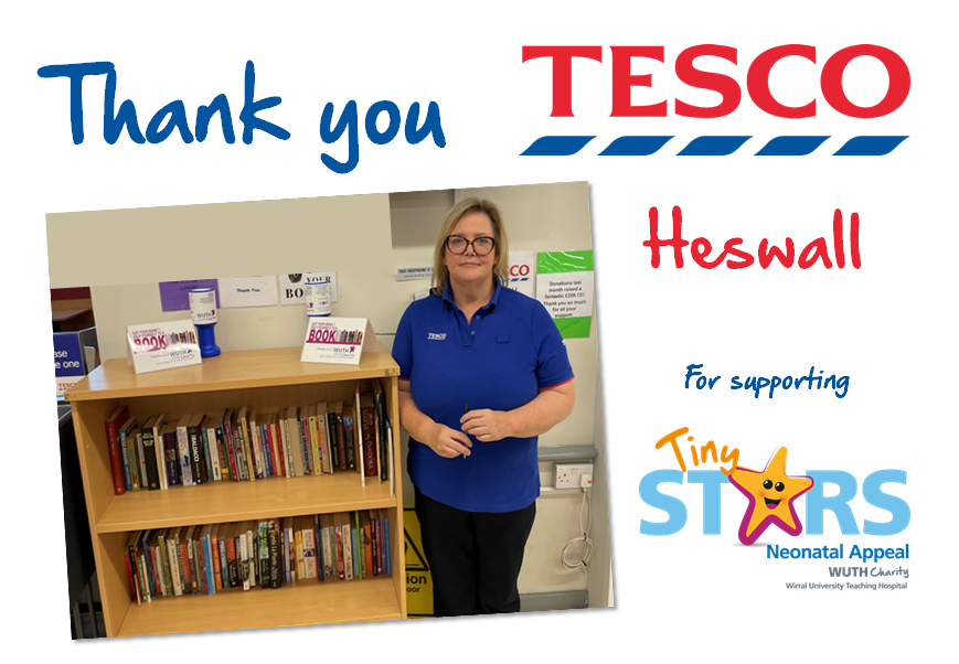 wuthcharity's tweet photo. Tesco Heswall are kindly supporting Tiny Stars this month with their book stall! Pop in and see the wonderful Bo and Kathy or find a book and help our Neonatal Appeal if you can ⭐️💙📖📚
Donations of second hand books will be gratefully received! https://t.co/XPIP7TWSVV