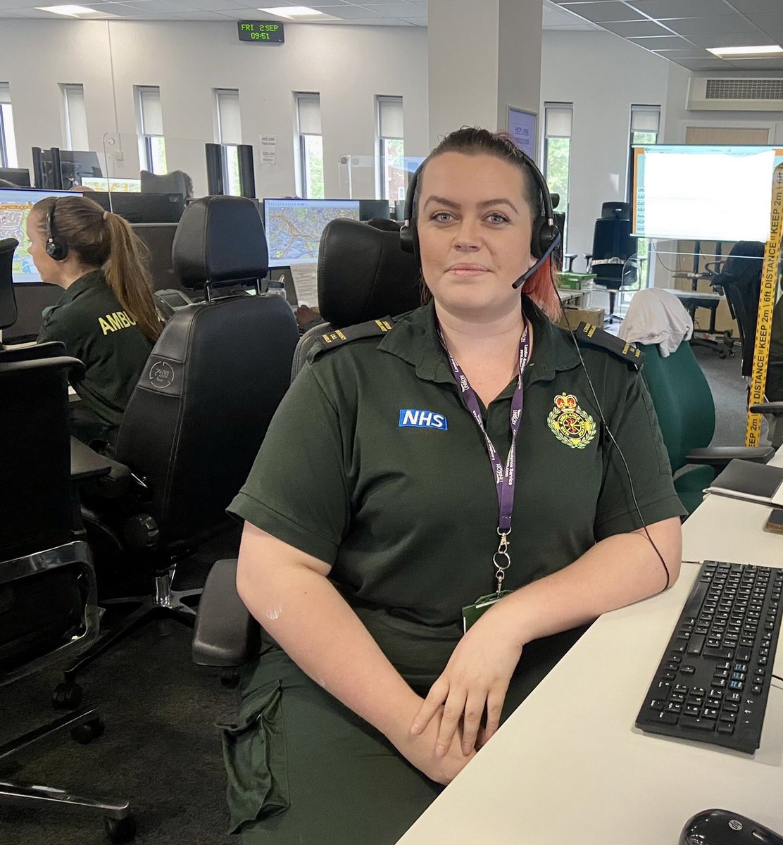 Ldn_Ambulance's tweet photo. A moving moment in our 999 control room this morning - Emergency Call Handler Nicole has dispatched an ambulance to an elderly patient and made a referral to social services. The patient was so grateful for Nicole’s support that they ended the call by saying ‘I love you’. https://t.co/QXVRpZCr3w