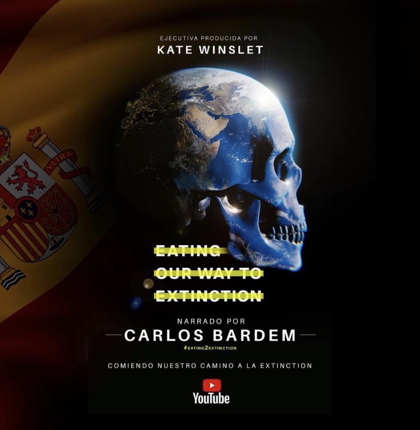 From the 6th of September, you'll be able to listen to @carlosbardem uncover the meat industry's catastrophic impact on the planet in the Spanish narration of ‘Eating Our Way To Extinction'! Thanks to everyone who has spread the word The earth depends on it 🌍. #Eating2Extinction