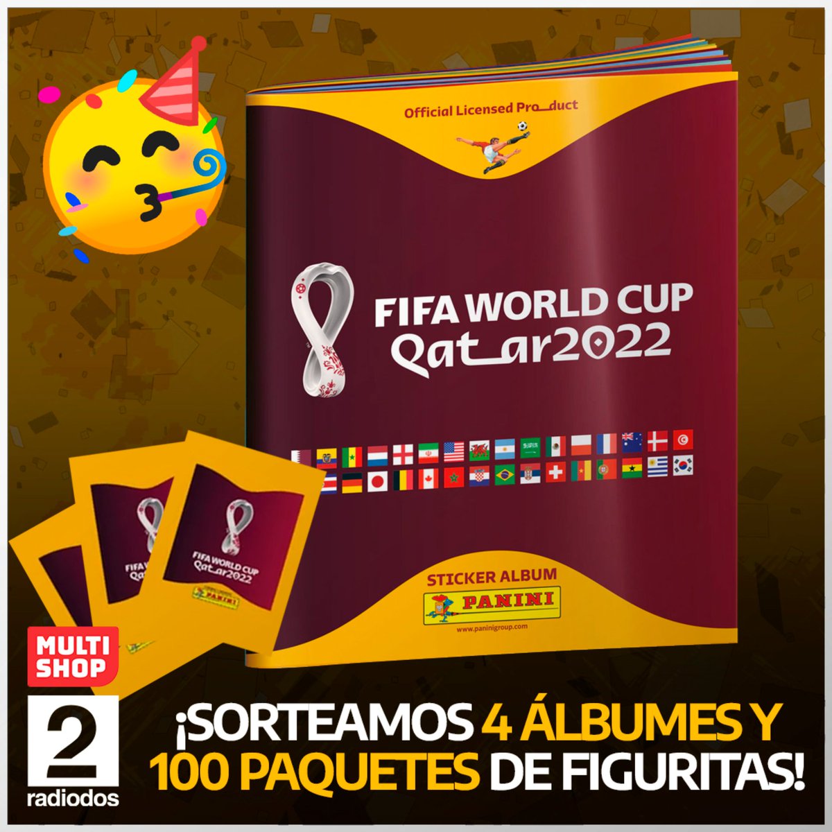 🙌🏻 ¡LARGAMOS OTRA TANDA! 🇦🇷
 
Sorteamos 4 álbumes QATAR 2022 y 100 paquetitos de figuritas.

Habrá 1 ganador por día(1 álbum y 25 paquetes para cada ganador).

Cómo participar:
✅ Seguinos <a href="/radio2rosario/">Radio2 AM1230</a>.
✅ Dale Me gusta.
✅ Dar RT.

¡Mucha suerte! 🍀