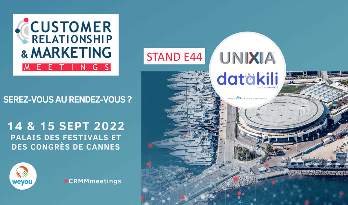 RDV au @CRMMmeetings de Cannes, stand E44, avec ses derniers outils innovants répondant aux problématiques de centralisation de vos data et d’optimisation de vos parcours client : UNIXIA &amp; 
<a href="/datakili_/">datakili®</a> ! #cdp #parcoursclient #data #datamarketing #CRMMmeetings