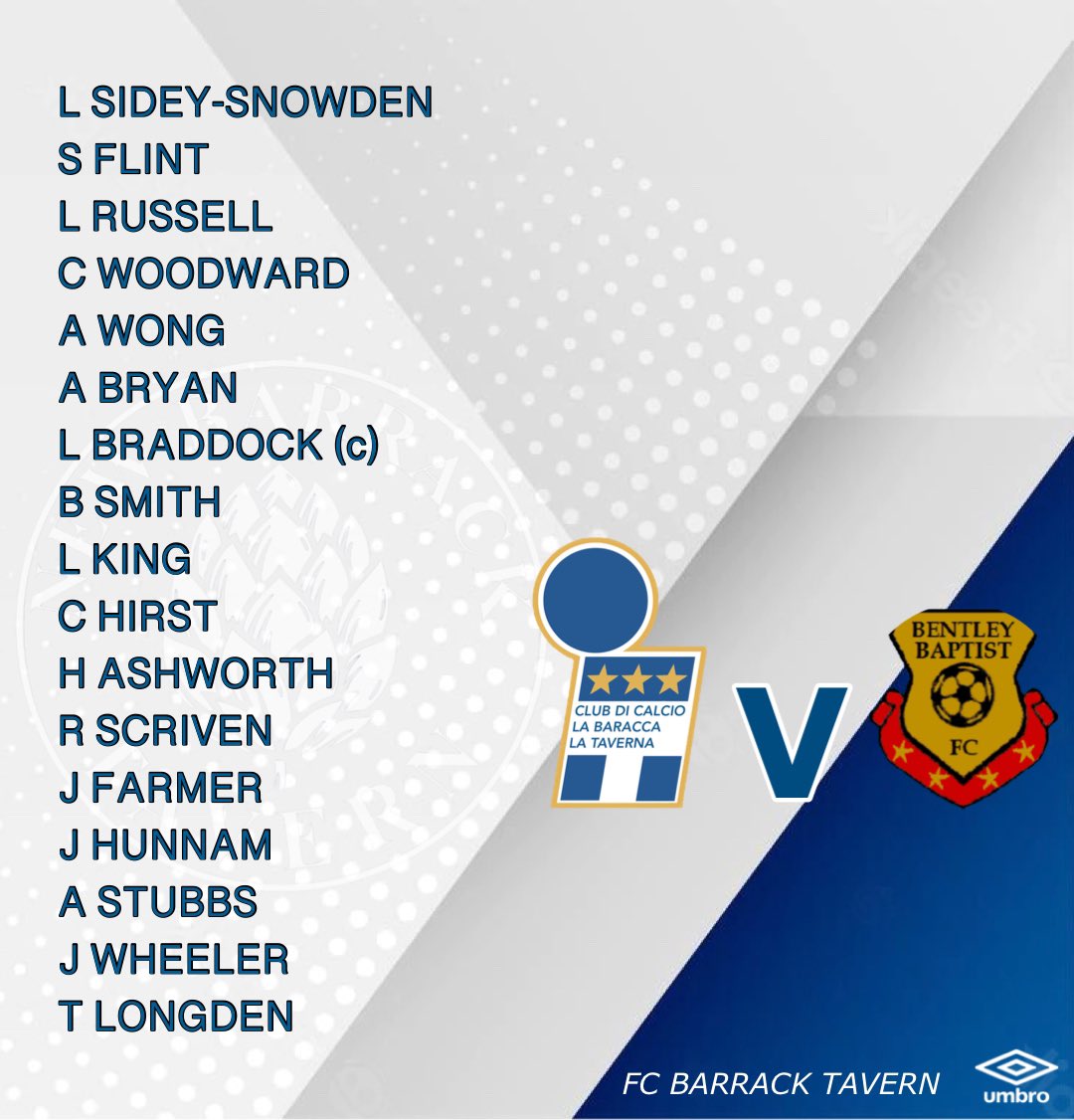 First game of the season tomorrow as we host <a href="/BentleyBaptist/">Bentley Baptist FC</a> 
Fans are advised to arrive early with a capacity crowd expected