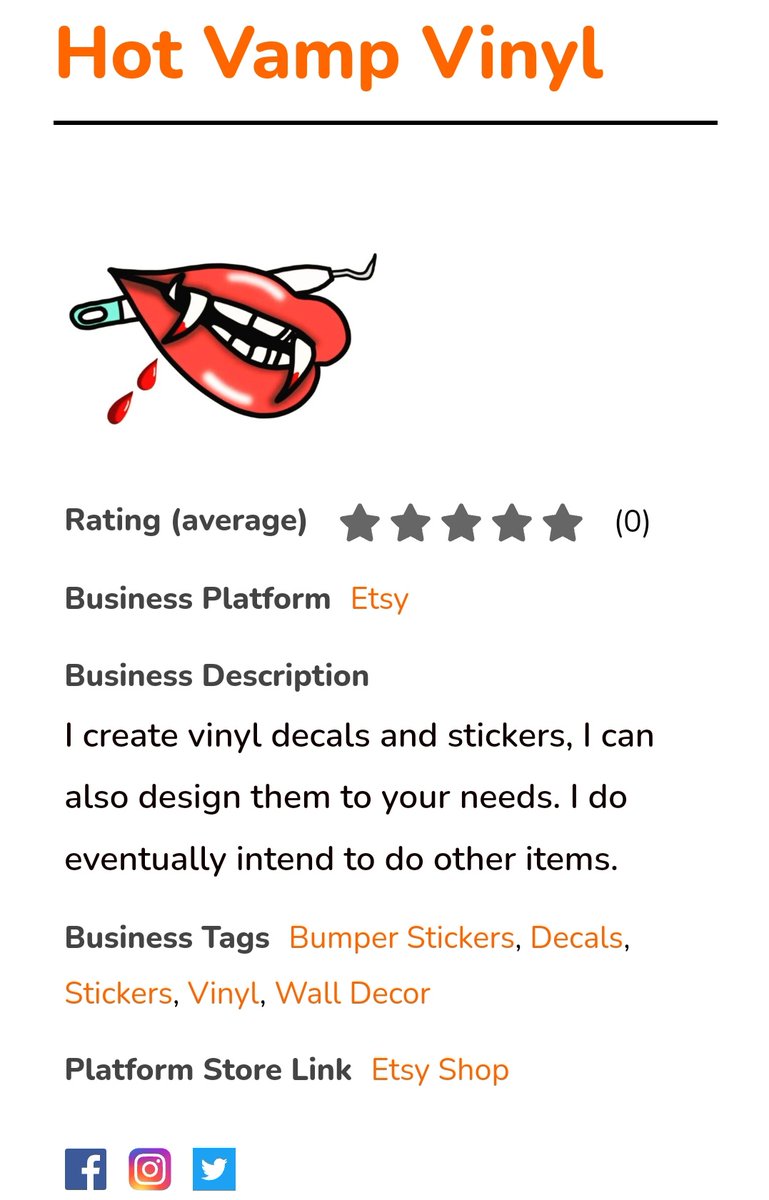 Thank you <a href="/HotVampVinyl/">Rebbeca</a> your new My Helpful Hints Small Business Directory listing is now live. Want your business listed? Pop over to the My Helpful Hints website and check out the business directory!

#SupportSmallBusiness 
#MHHSBD

myhelpfulhints.co.uk/business-direc…