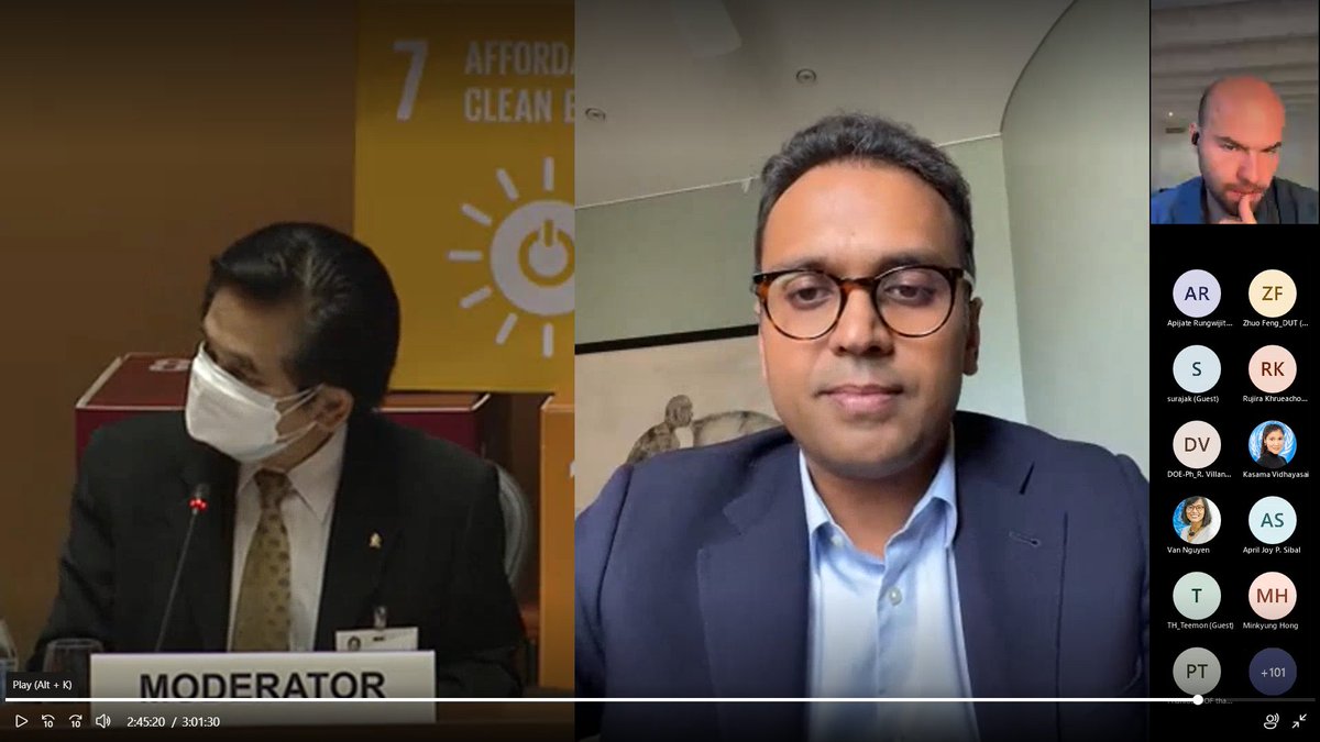 Talked about importance of climate finance for greengrids <a href="/UNESCAP/">United Nations ESCAP</a> Asia pacific roundtable before <a href="/Cop27P/">COP27</a>. Development of a robust grid infrastructure is the sine qua non for large scale #renewableenergy integration and #energytransition.