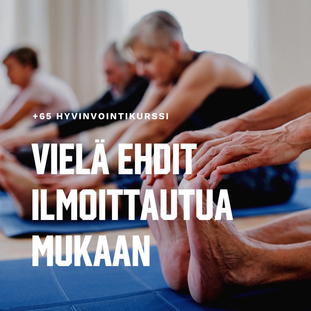 Ei sitten kun on aikaa, vaan nyt kun on aikaa! Vielä kerkeät varata paikkasi uudelle +65 Hyvinvointikurssille, joka järjestetään Vierumäellä syyskuussa.
Lue lisää ja varaa paikkasi osoitteesta: vierumaki.fi/hyvinvointikur…

#ikäonvaannumero #matkallahuipulle