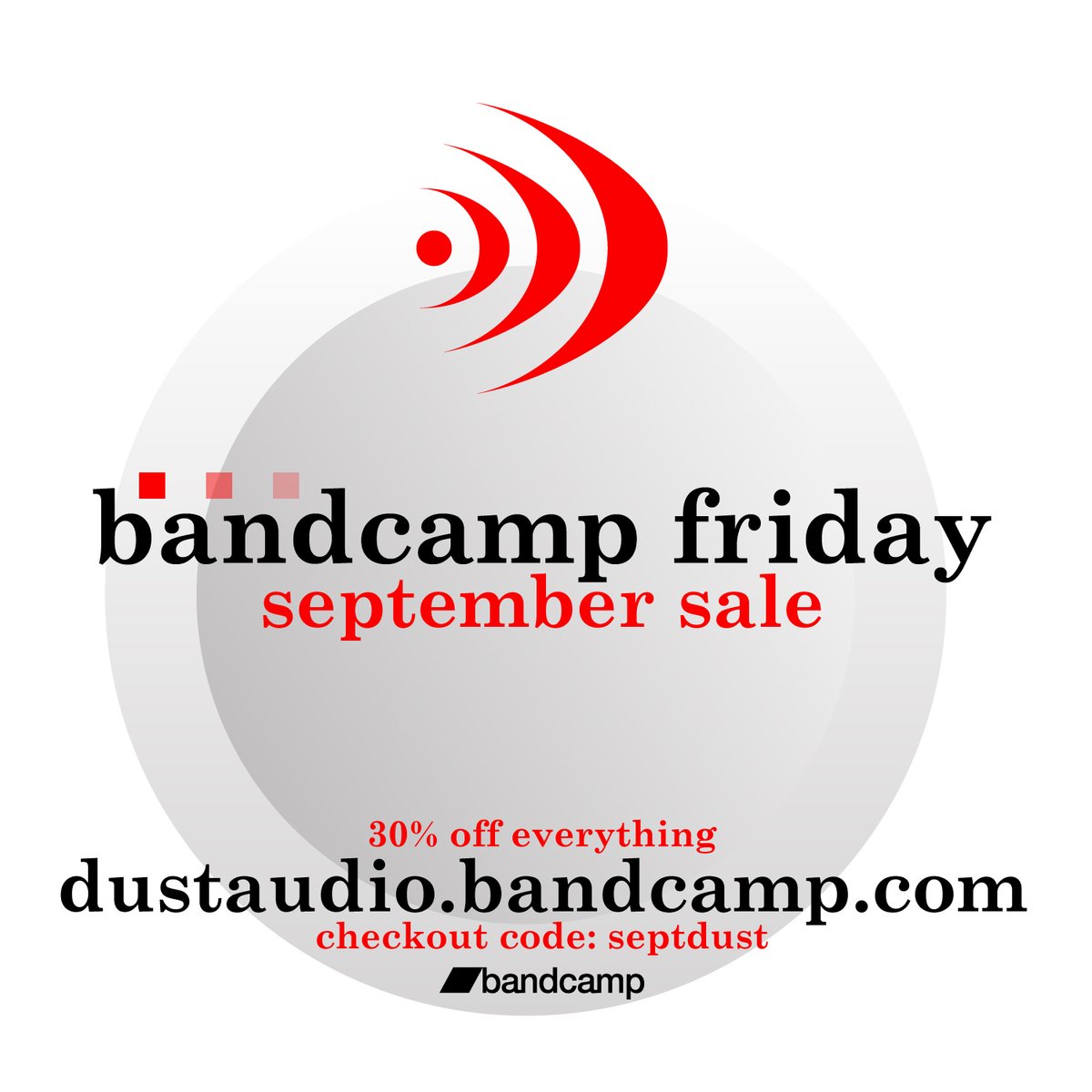 dustaudio's tweet photo. #bandcampfriday rolls around again.
We have a massive 30% off all our releases, physical &amp; digital.
Head over to https://t.co/CWcyZEmo6V
Use the code 'septdust' at checkout to receive discount.

#bandcamp #bandcampmusic #dustaudio #drumandbass #drumandbassmusic #drumnbass https://t.co/FKaHgqVLR4